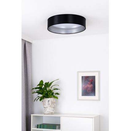 Duolla - LED Ceiling light ROLLER LED/24W/230V d. 45 cm black/silver