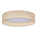 Duolla - LED Ceiling light ROLLER LED/24W/230V d. 45 cm rattan