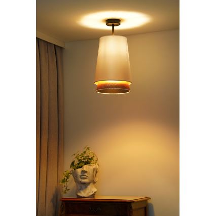 Duolla - Surface-mounted chandelier BELL SHINY 1xE27/15W/230V d. 25 cm white/copper