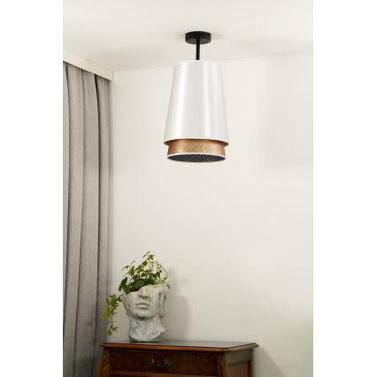 Duolla - Surface-mounted chandelier BELL SHINY 1xE27/15W/230V d. 25 cm white/copper