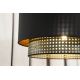 Duolla - Surface-mounted chandelier BOHO RATTAN 1xE27/15W/230V black