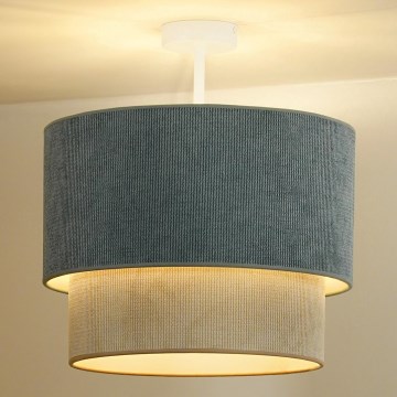 Duolla - Surface-mounted chandelier CORDUROY 1xE27/15W/230V d. 40 cm blue/beige
