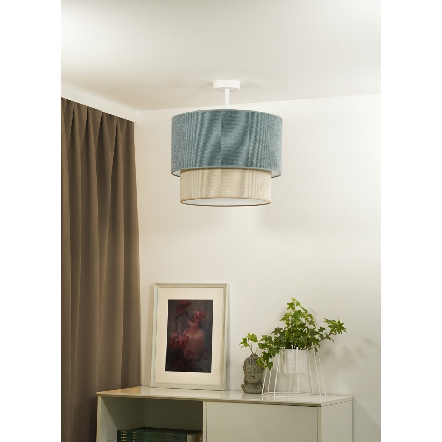 Duolla - Surface-mounted chandelier CORDUROY 1xE27/15W/230V d. 40 cm blue/beige