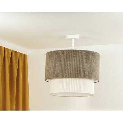 Duolla - Surface-mounted chandelier CORDUROY 1xE27/15W/230V d. 40 cm brown/creamy
