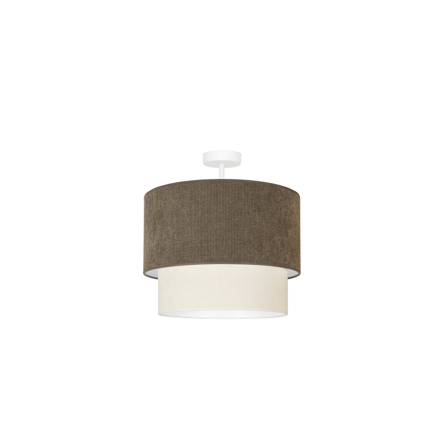 Duolla - Surface-mounted chandelier CORDUROY 1xE27/15W/230V d. 40 cm brown/creamy