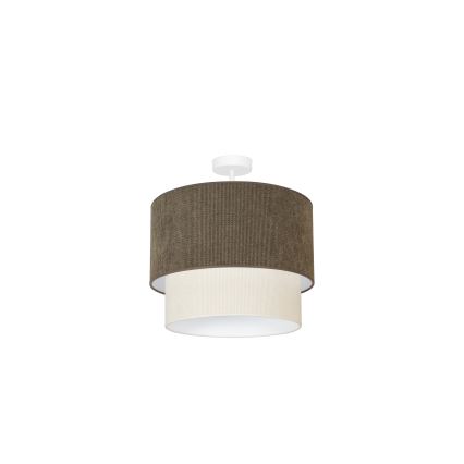 Duolla - Surface-mounted chandelier CORDUROY 1xE27/15W/230V d. 40 cm brown/creamy