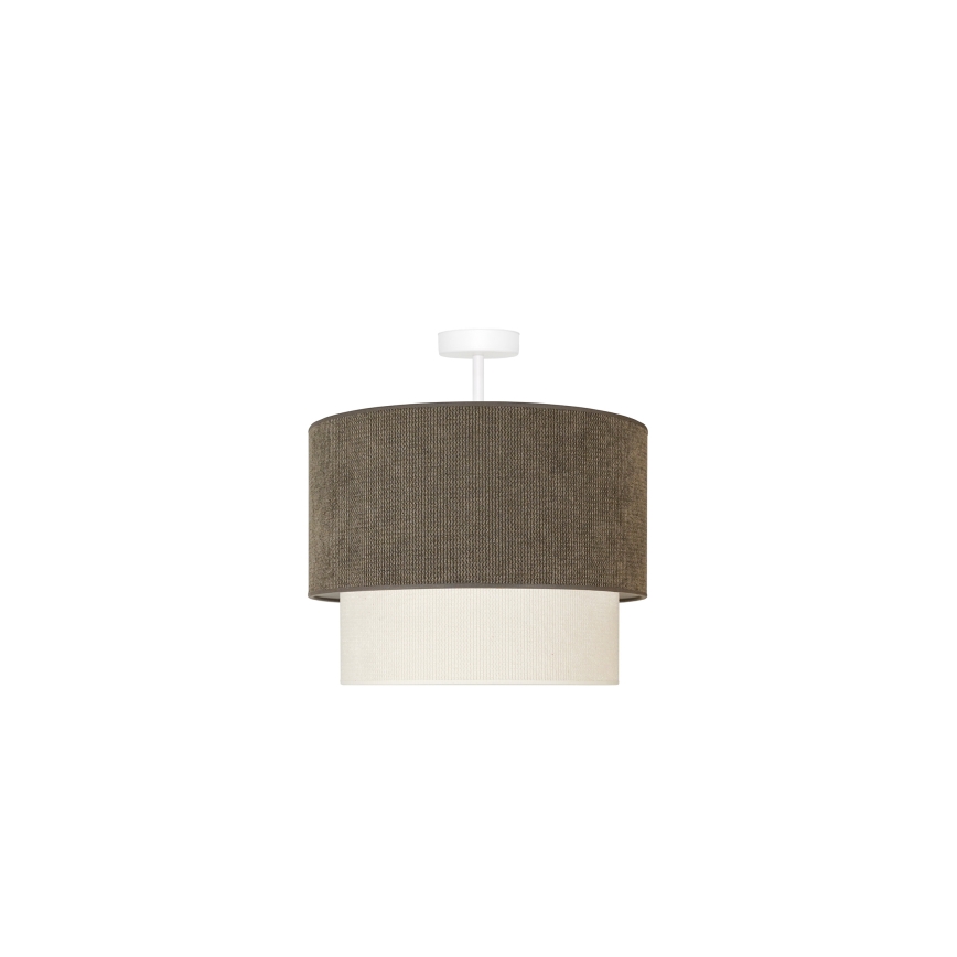 Duolla - Surface-mounted chandelier CORDUROY 1xE27/15W/230V d. 40 cm brown/creamy