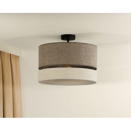 Duolla - Surface-mounted chandelier DOUBLE 1xE27/15W/230V d. 40 cm brown/grey
