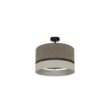 Duolla - Surface-mounted chandelier DOUBLE 1xE27/15W/230V d. 40 cm brown/grey