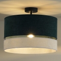 Duolla - Surface-mounted chandelier DOUBLE 1xE27/15W/230V d. 40 cm green/grey