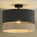 Duolla - Surface-mounted chandelier DOUBLE 1xE27/15W/230V d. 40 cm grey