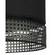 Duolla - Surface-mounted chandelier DOUBLE RATTAN 1xE27/15W/230V black