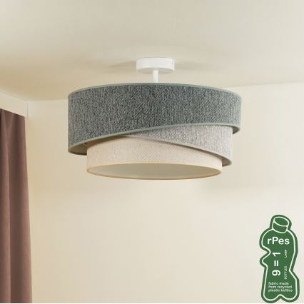 Duolla - Surface-mounted chandelier KOBO ECO RECYCLING 1xE27/15W/230V d. 45 cm green/grey/creamy