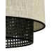 Duolla - Surface-mounted chandelier RATTAN YUTE 1xE27/15W/230V grey/black