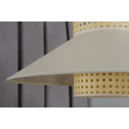 Duolla - Surface-mounted chandelier RIO RATTAN 1xE27/15W/230V d. 45 cm beige/rattan