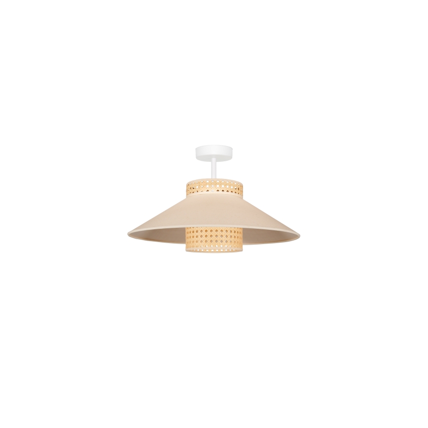 Duolla - Surface-mounted chandelier RIO RATTAN 1xE27/15W/230V d. 45 cm beige/rattan