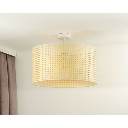 Duolla - Surface-mounted chandelier ROLLER RATTAN 1xE27/15W/230V d. 45 cm beige
