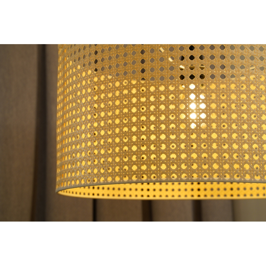 Duolla - Surface-mounted chandelier ROLLER RATTAN 1xE27/15W/230V d. 45 cm beige