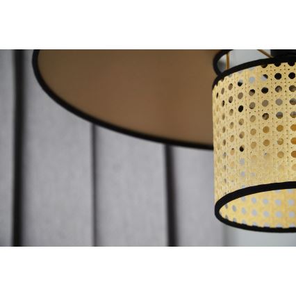Duolla - Surface-mounted chandelier TOKYO RATTAN 1xE27/15W/230V d. 50 cm gold/rattan