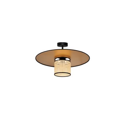 Duolla - Surface-mounted chandelier TOKYO RATTAN 1xE27/15W/230V d. 50 cm gold/rattan