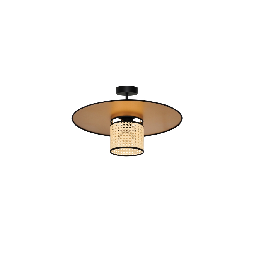 Duolla - Surface-mounted chandelier TOKYO RATTAN 1xE27/15W/230V d. 50 cm gold/rattan