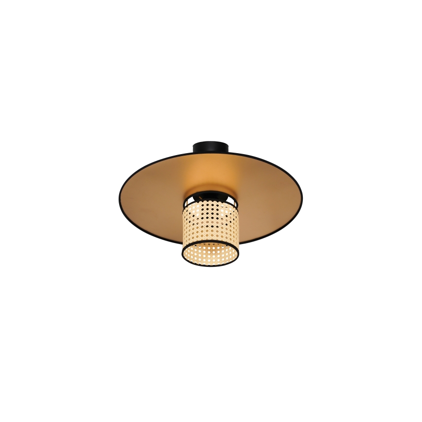 Duolla - Surface-mounted chandelier TOKYO RATTAN 1xE27/15W/230V d. 50 cm gold/rattan