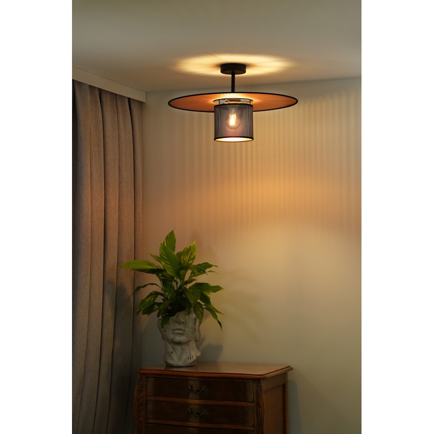 Duolla - Surface-mounted chandelier TOKYO SHINY 1xE27/15W/230V d. 50 cm black/copper