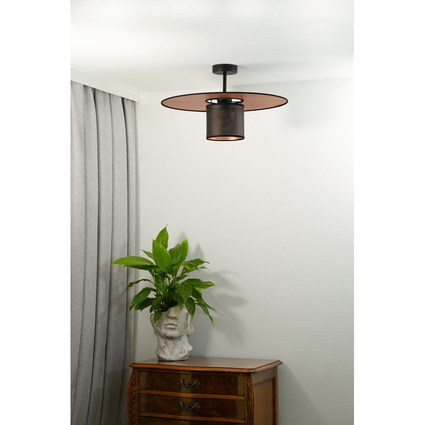 Duolla - Surface-mounted chandelier TOKYO SHINY 1xE27/15W/230V d. 50 cm black/copper