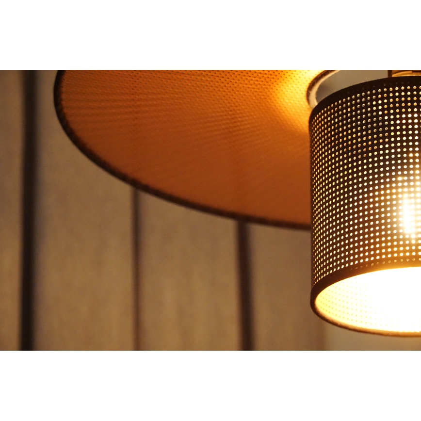Duolla - Surface-mounted chandelier TOKYO SHINY 1xE27/15W/230V d. 50 cm black/copper