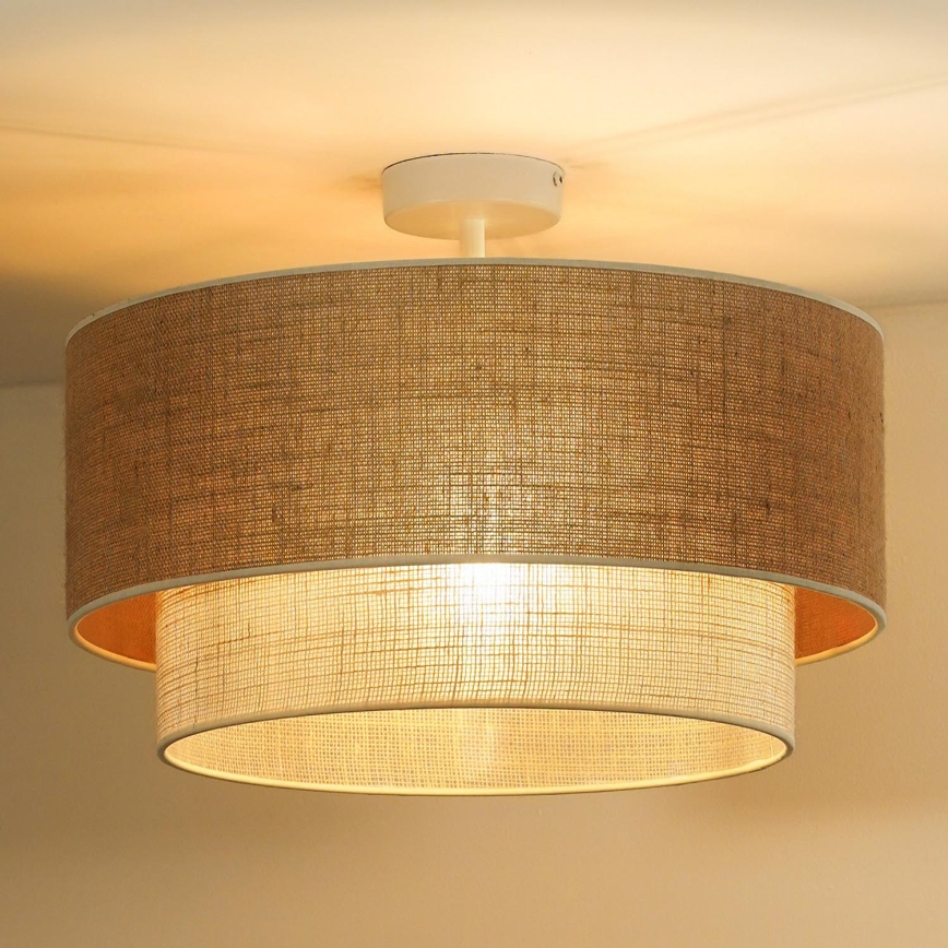 Duolla - Surface-mounted chandelier YUTE BOHO 1xE27/15W/230V d. 45 cm brown/creamy