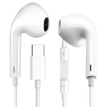 Earphones with a microphone USB white