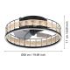 Eglo - LED Dimmable ceiling fan LED/28W/230V black/beige 2700-6500K + remote control
