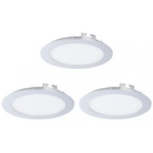 Eglo 78735 - SET 3x LED Bathroom recessed light FUEVA LED/10,95W/230V IP44