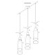 Eglo - Pendant chandelier 3xE27/60W smoky