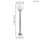 Eglo - LED Dimmable outdoor lamp NISIA-C 1xE27/9W/230V 980 mm IP44
