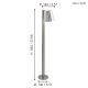 Eglo - LED Dimmable outdoor lamp CALDIERO-C 1xE27/9W/230V matte chrome IP44