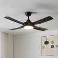 Eglo - LED Ceiling fan LED/20W/230V + RC black