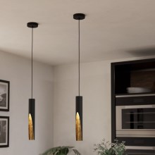 Eglo - LED Chandelier on a string 1xGU10/4,5W/230V black/gold