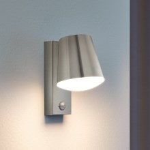 Eglo - Outdoor wall light with a sensor 1xE27/10W/230V IP44