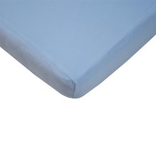 EKO - Waterproof sheet with an elastic band JERSEY 120x60 cm blue