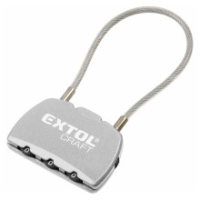 Extol - Combination lock with a string and three-digit code