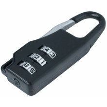 Extol - Combination lock with a three-digit code 21,5x60 mm black