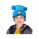 Extol - Hat with a headlamp and USB charging 250 mAh blue with pompoms size children