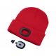 Extol - Hat with a headlamp and USB charging 300 mAh red size UNI