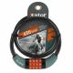 Extol Premium - Bike lock with a string 10x650 mm and a four-digit code