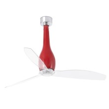 FARO 32002 - Ceiling fan ETERFAN red/clear d. 128 cm + remote control