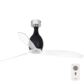 FARO 32026 - Ceiling fan MINI ETERFAN black/clear d.128 cm + remote control