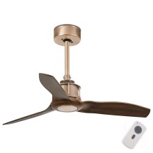 FARO 33423-Ceiling fan JUST FAN brown/copper d. 81 cm + remote control