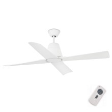FARO 33480 - Ceiling fan TYPHOON IP44 d. 130 cm white + remote control