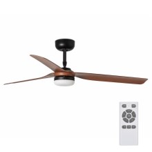 FARO 33817WP-21- LED Ceiling fan PUNT LED/24W/230V Wi-Fi wood/black + remote control